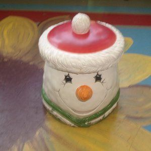 Holiday Magic Snowman cookie jar